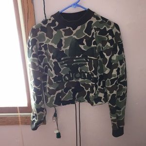 Adidas Originals Camo Drawstring Sweatshirt